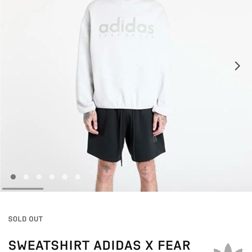 Fear of God x Adidas White Sweatshirt